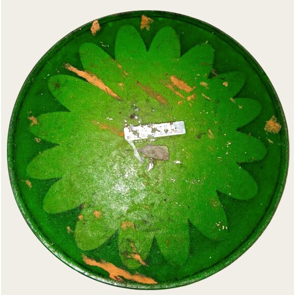 Mcm Solid 8"Lucite Emerald Green Sunflower Retro Vintage - Picture 6 of 8